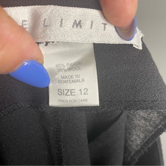 THE LIMITED 35%Wool 65%Rayon Wide Leg Pant - Black SZ/12 - Picture 10 of 12